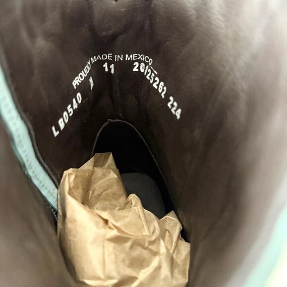 Lane COSSETTE Womens Cowboy Booties 11 Blue Leather Cowgirl Western Short Boots - Picture 11 of 13